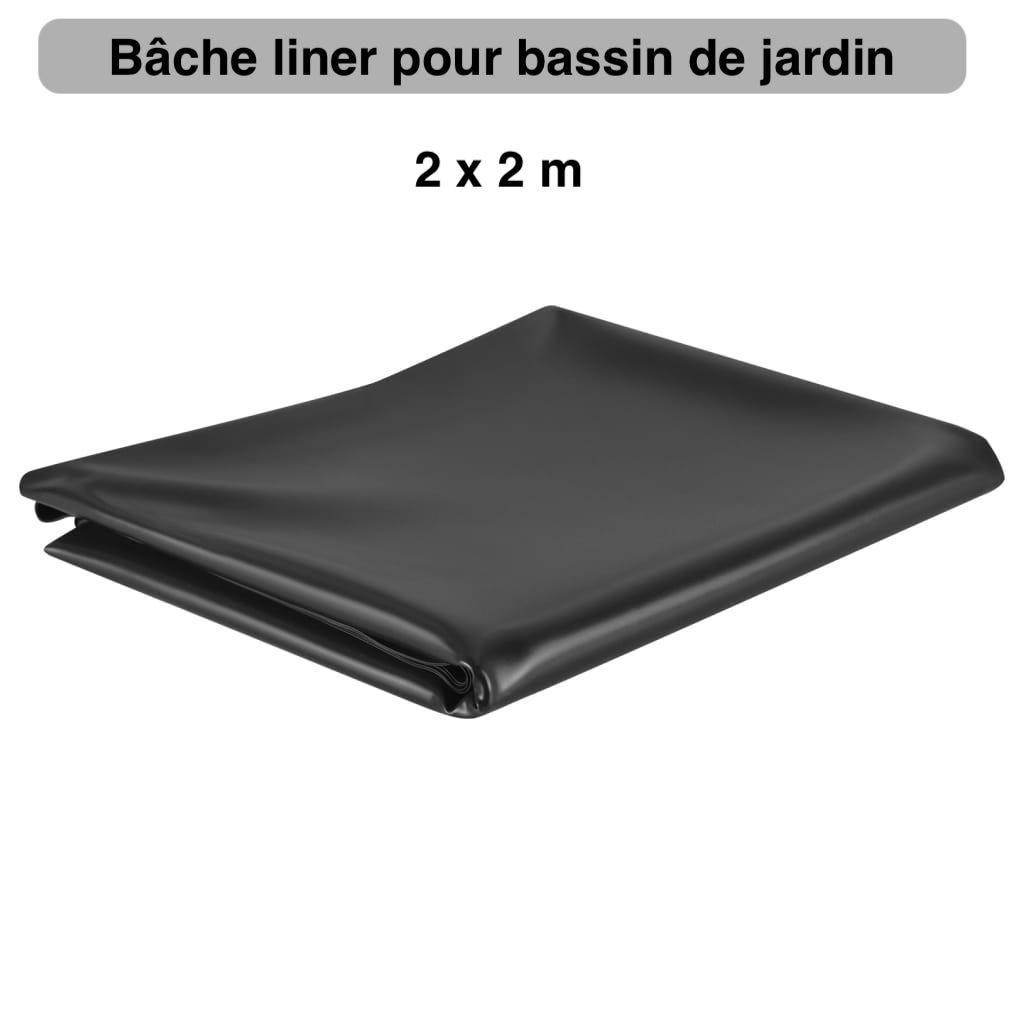 Bâche - Liner Bassin 2 X 2 m , 0,5mm d'épaisseur. Qualité et Performante. Mise en place Facile