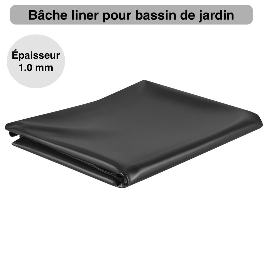 Bâche - Liner Bassin 4 x 2 m , 1 mm d'épaisseur. Qualité et Performante. Mise en place Facile