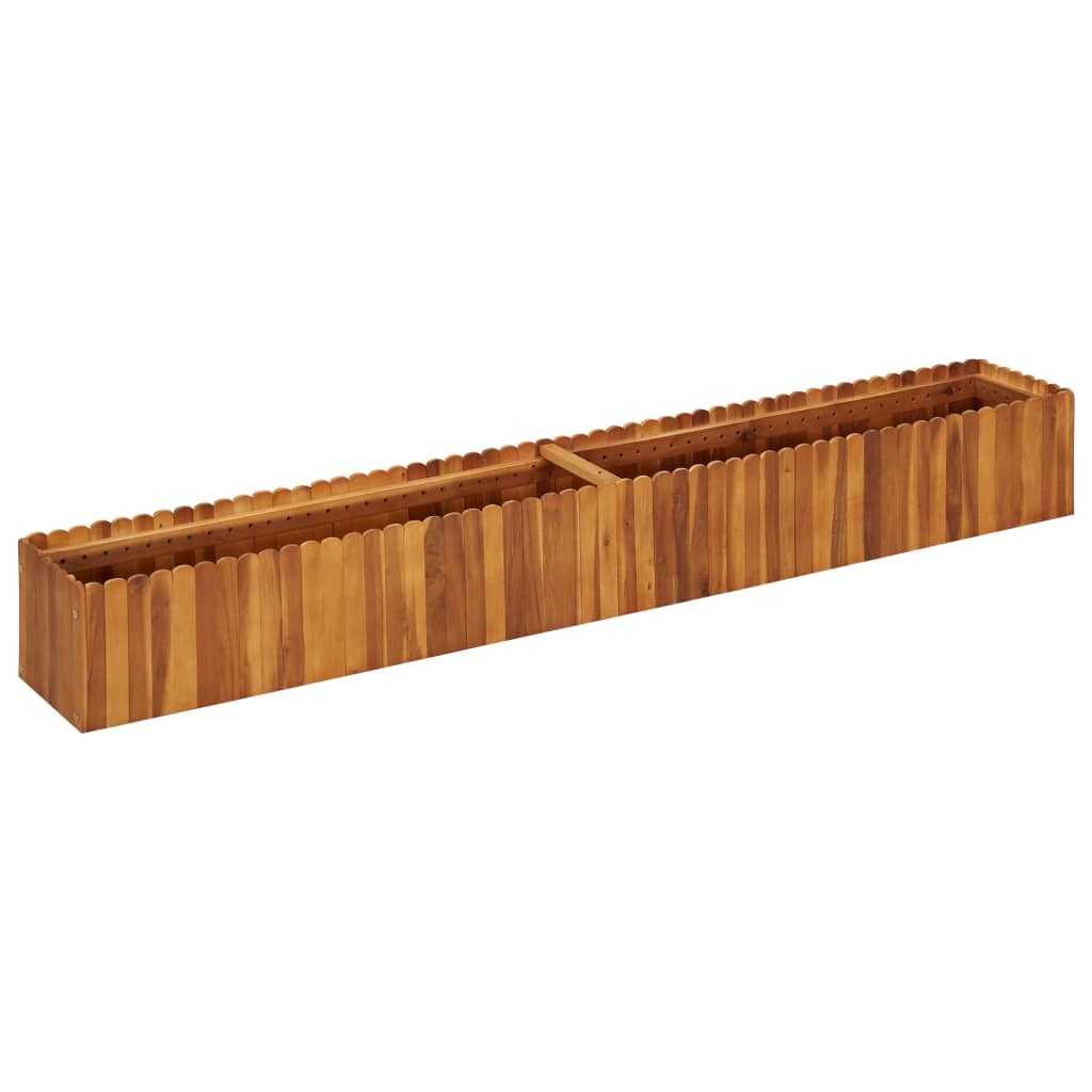 Jardinière Bois Acacia Massif 200 X 30 x 25 cm Très tendance. Jardin, Patio, Balcon