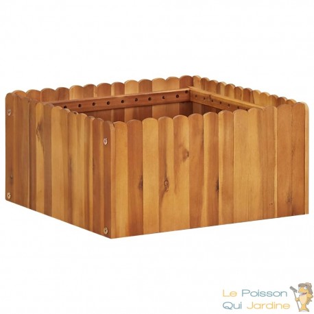 Jardinière Bois Acacia Massif 50 X 50 x 25 cm Très tendance. Jardin, Patio, Balcon