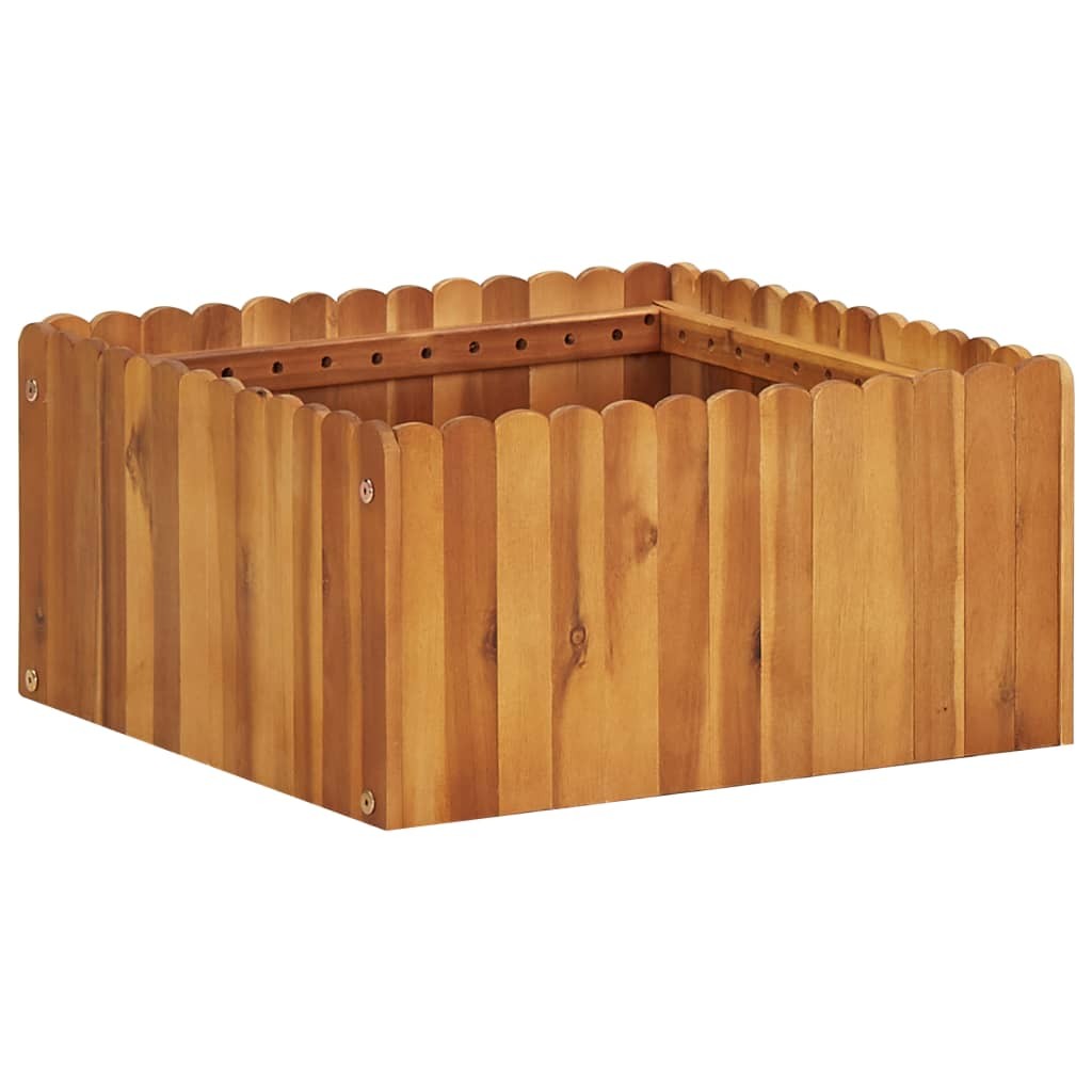 Jardinière Bois Acacia Massif 50 X 50 x 25 cm Très tendance. Jardin, Patio, Balcon