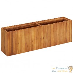 Jardinière Bois Acacia Massif 150 X 30 x 50 cm Très tendance. Jardin, Patio, Balcon