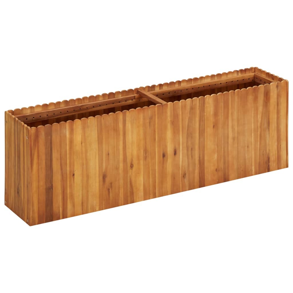 Jardinière Bois Acacia Massif 150 X 30 x 50 cm Très tendance. Jardin, Patio, Balcon