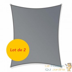 2 Voiles d’Ombrage : 200 X 300 cm Protection Contre le Vent, le Soleil et les Rayons UV 30+ pour Votre Jardin et Balcon