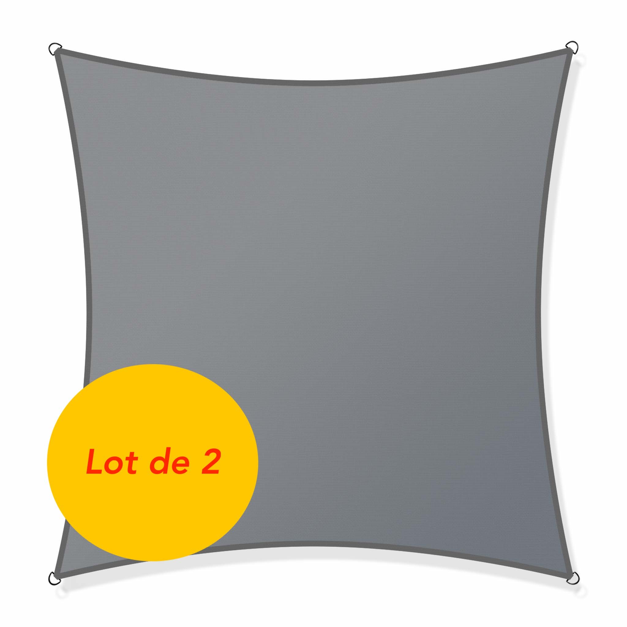 2 Voiles d’Ombrage : 250 X 250 cm Protection Contre le Vent, le Soleil et les Rayons UV 30+ pour Votre Jardin et Balcon