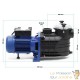 Pompe à eau piscine de qualité de 22500 l/h - Seulement 1500 W