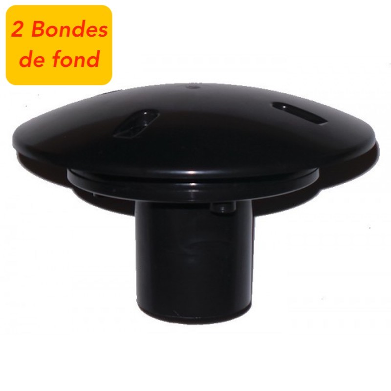 2 Bondes de fond 40 mm pour bassins de jardin et piscine. Qualité, installation facile