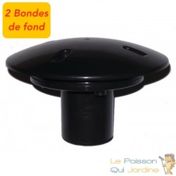 2 Bondes de fond 63 mm pour bassins de jardin et piscine. Qualité, installation facile