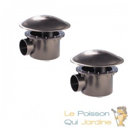 2 Bondes de fond 110 mm pour bassins de jardin et piscine. Qualité, installation facile