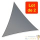 2 Voiles d’Ombrage : 2,5 X 2,5 X 3,5 m Protection Contre le Vent, le Soleil et les Rayons UV 30+ pour Votre Jardin et Balcon