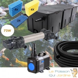 Kit de Filtration complet avec UV 72W pour bassin de jardin : 40 à 60 m³