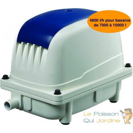 Aérateur Bassin Pompe à air 4800 l/h à Membranes pour bassins de jardin SILENCIEUX