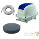 Set Aérateur Bassin Pompe à air 2100 l/h 1 diffuseur 15 cm SILENCIEUX. Pour 4000 litres environ