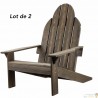 2 Chaises de jardin en pin FSC, idéal terrasse, piscine, jardin. Solidité